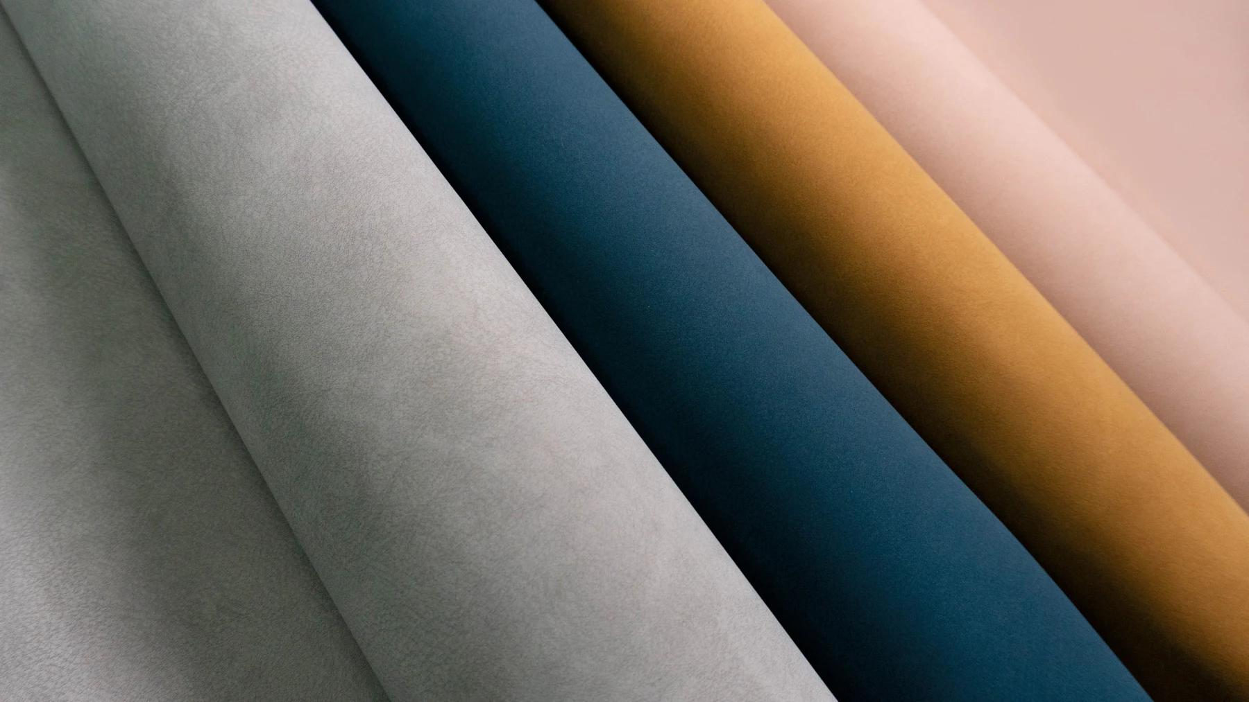 Neutral, blue and ochre fabric textures