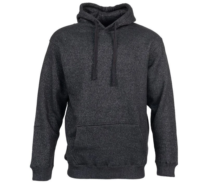 Heather-Effect Hoodie — Black