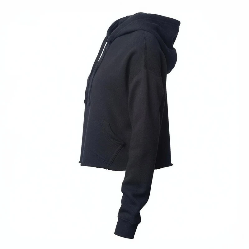 Cropped Hoodie — Black