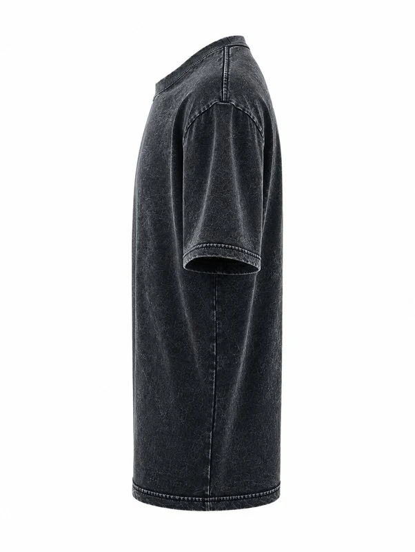 Mineral-Wash T-Shirt — Black